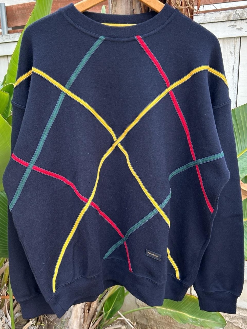 Paul & Shark Yachting Made in Italy Virgin Wool Crewneck Sweater XXL 27x27